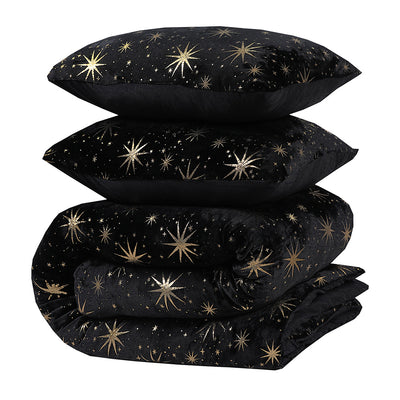 Sengesett Fleece Stars Black