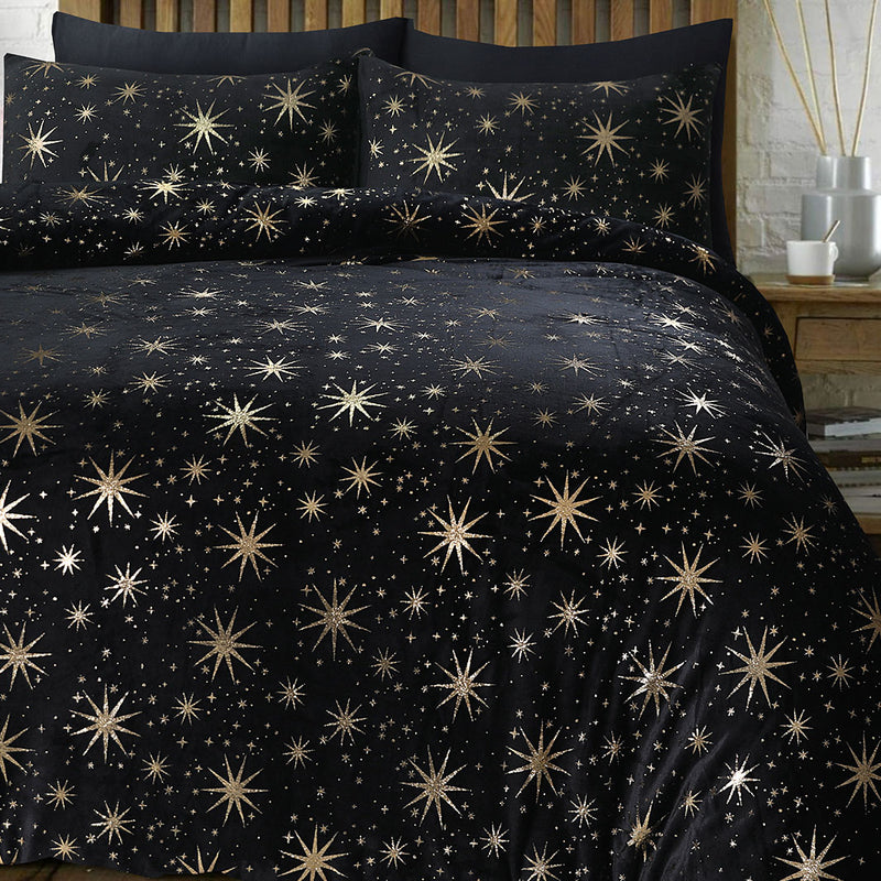 Sengesett Fleece Stars Black