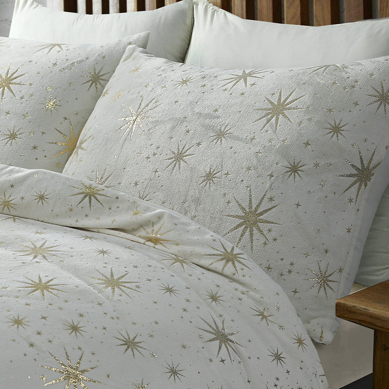 Sengesett Fleece Stars Cream