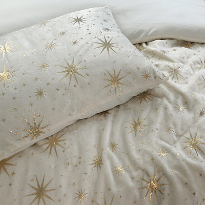 Sengesett Fleece Stars Cream