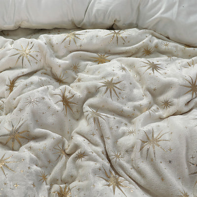 Sengesett Fleece Stars Cream