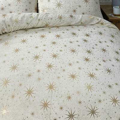 Sengesett Fleece Stars Cream