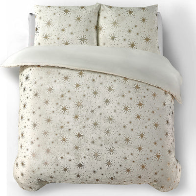 Sengesett Fleece Stars Cream