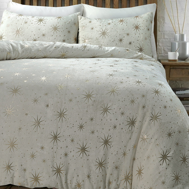 Sengesett Fleece Stars Cream