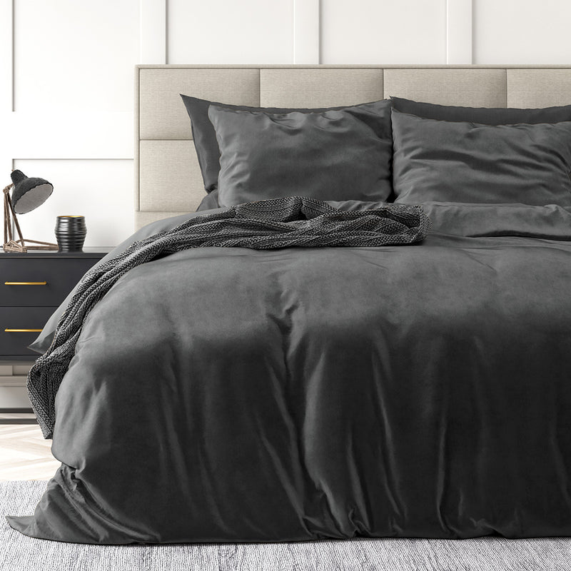 Sengesett Velvet Uni Anthracite