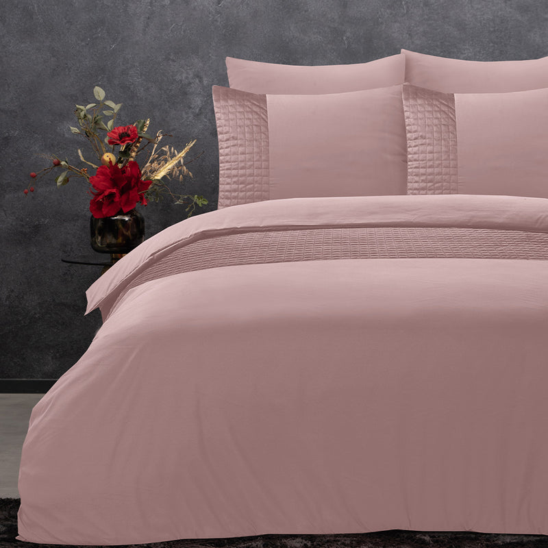 Sengesett Velvet Band Pink